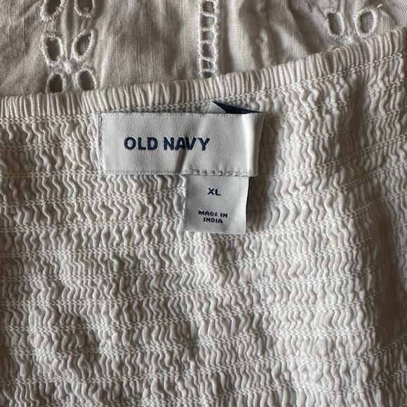 Old Navy White Eyelet Cami Sundress Women’s XL Cotton Blend Coastal Cowgirl - Picture 4 of 8